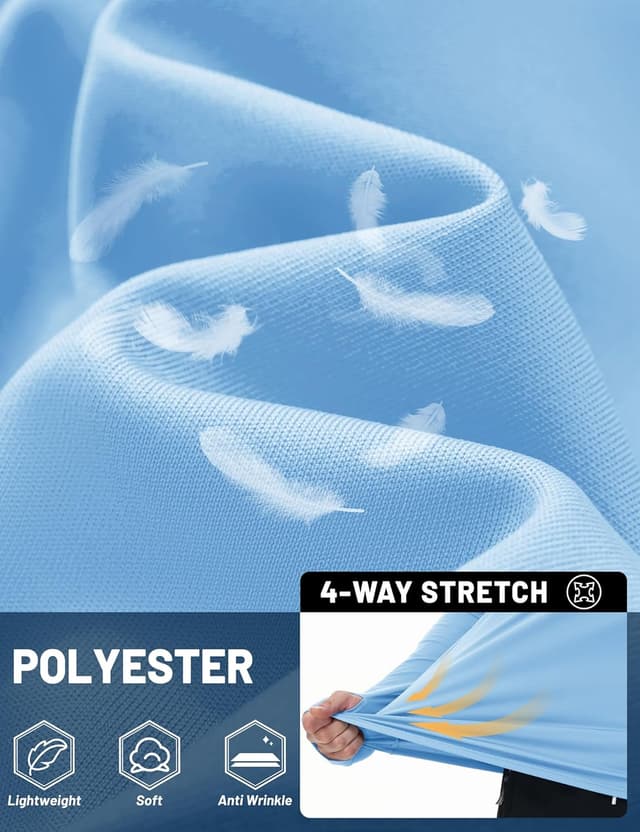 Detalle 2 de TACVASEN Felpa UV uomo UPF 50+