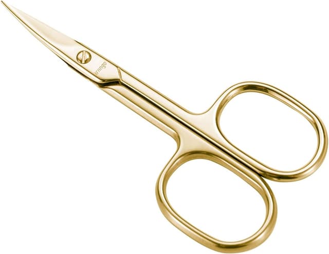Detalle de LIVINGO Premium Nail Scissors with Curved Stainless Steel Blades and Metal Case