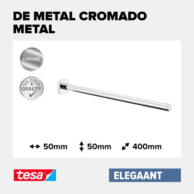 Thumbnail 2 de tesa Toallero Elegant 🧻 Montaje autoadhesivo en metal cromado
