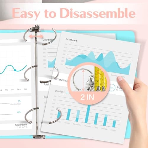 Detalle 2 de Deli 2-inch 3-Ring Binder, 450-Sheet Capacity