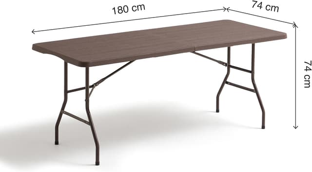 Detalle 2 de KG KITGARDEN Mesa plegable portátil 180×74 cm