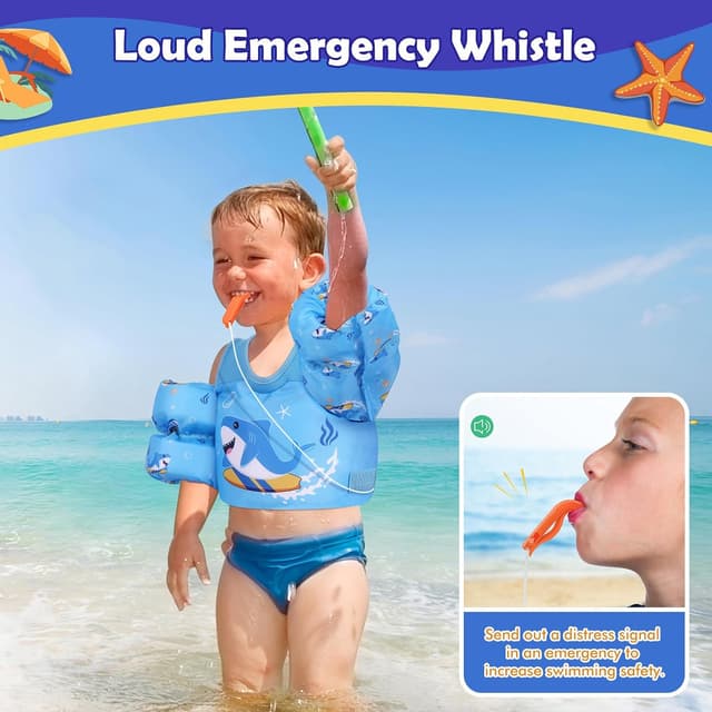 Detalle de MoKo Toddler Swim Vest with Arm Floaties (Kids 13-30/20-50/22-66 lbs)