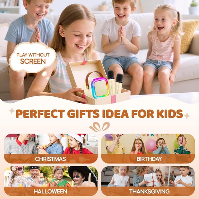 Thumbnail 6 de IROO Karaoke Machine for Kids 2 mics