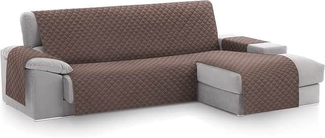 Detalle de textil-home Funda Chaise Longue Malu 240cm Marrón 🛋