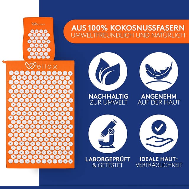 Detalle 1 de Wellax Akupressurmatte 100% Kokosfasern