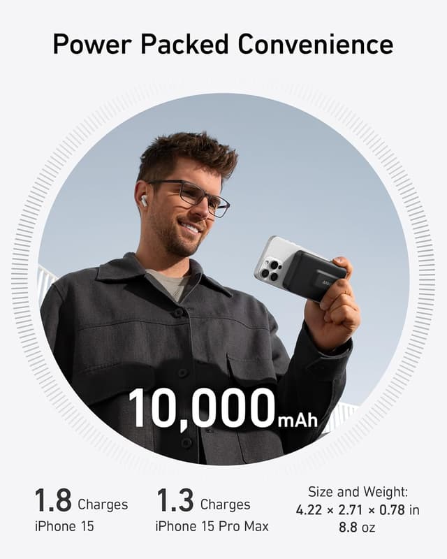 Thumbnail 3 de Anker MagGo Power Bank 15W ⚡ con Pantalla y USB-C