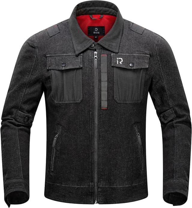 Detalle de BORLENI Motorradjacke Jeans mit Protektoren