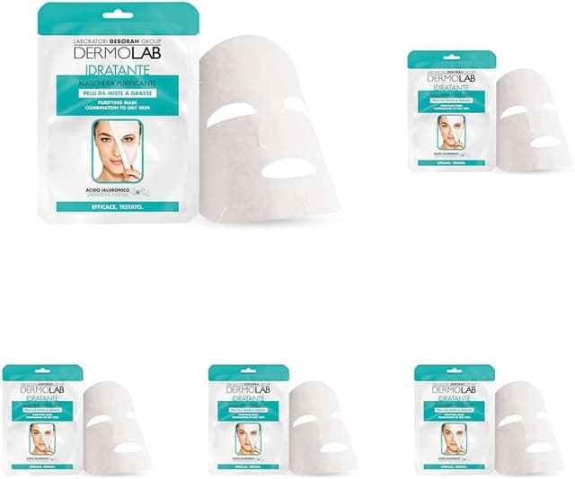 Detalle 1 de Dermolab Maschera Viso in Tessuto purificante in biocellulosa per pelli da miste a grasse