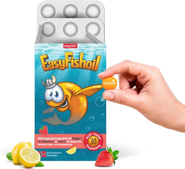 Detalle de EasyFishoil Omega-3 Jelly für Kinder mit D3 – Soft Jellies für 30 Tage