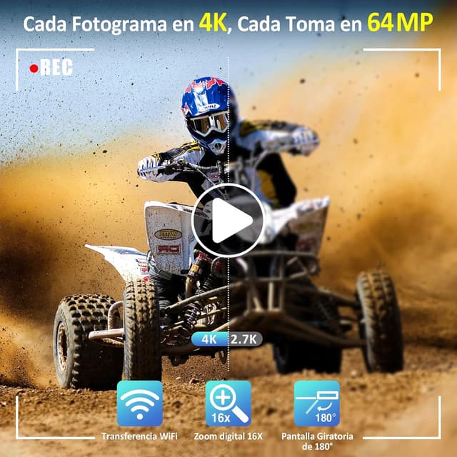 Detalle 1 de Cámara Digital 4K 64MP para vlogging