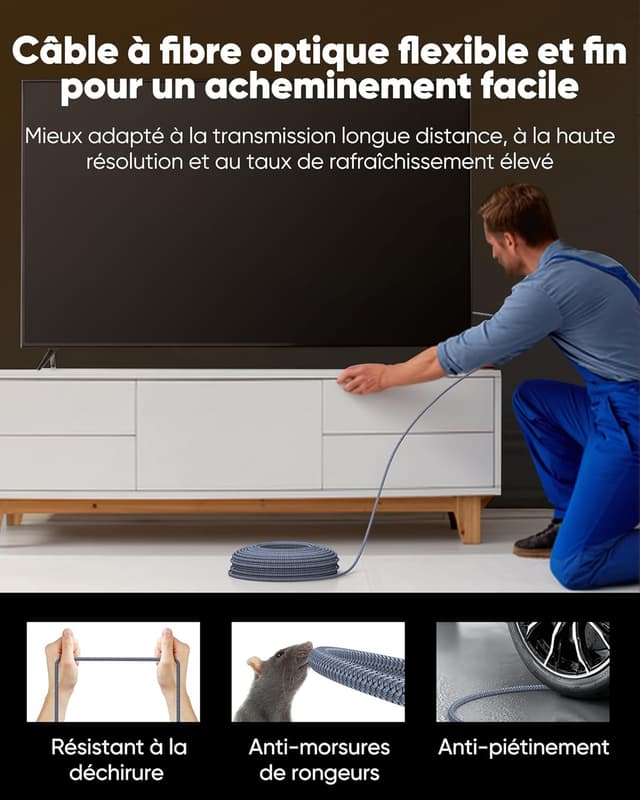 Detalle de Câble HDMI Snowkids 8K 30 m ⚡