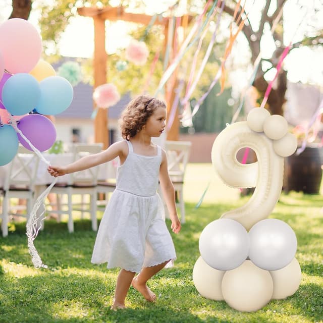 Thumbnail 5 de AOOSU Milk White 40in Number Balloons