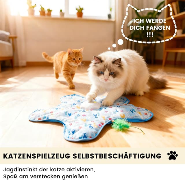 Detalle de FIVAVA Giocattolo interattivo per gatti ricaricabile e silenzioso con 3 piume sostituibili