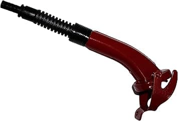 Imagen de Boquilla metálica para bidones de combustible 🚗, flexible y roja en OfertitasTOP