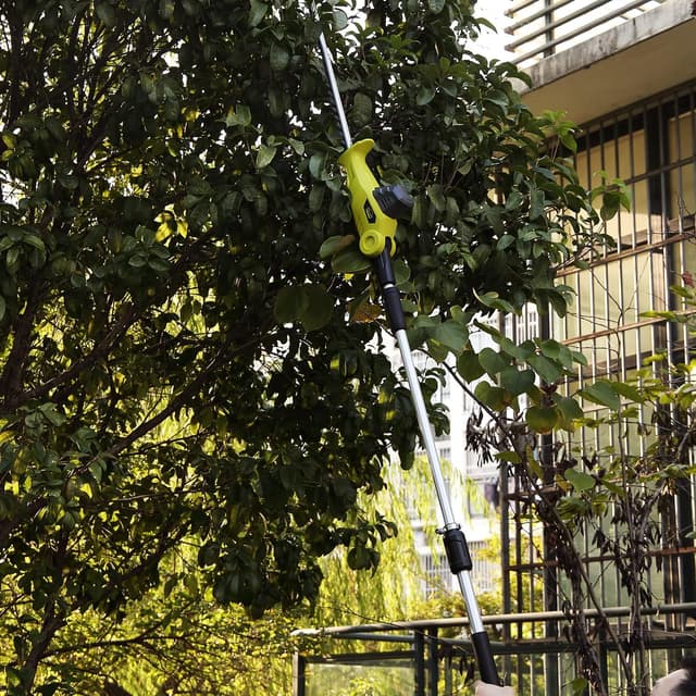 Detalle de DEWINNER Elettrico Pole 20 V 2,0 Ah – Tagliasiepi su palo telescopico senza fili, fino a 2,40 m