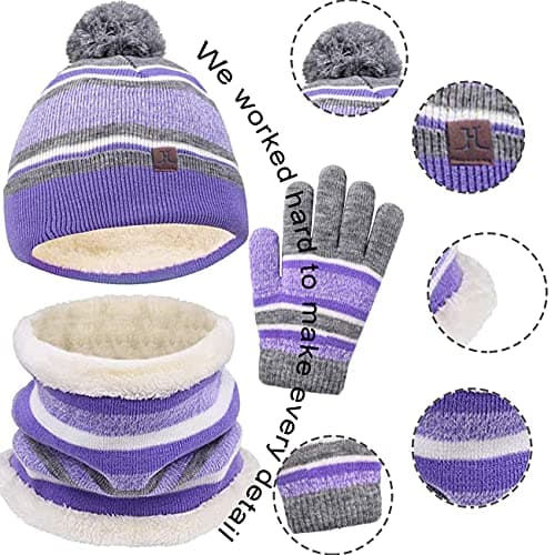 Thumbnail 4 de JFAN 3 en 1 chapeau bonnet gants enfant đŹ