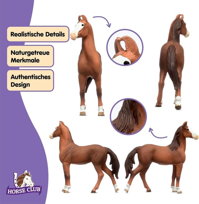 Detalle de SCHLEICH Horse Club Marwari-Stute 14897 – detailgetreues Pferdespielzeug für Kinder ab 5 Jahren