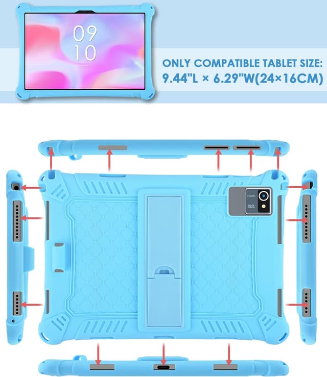 Detalle 2 de KATUMO Universal 10–10.1 inch Silicone Case with Pen, Shoulder Strap & Adjustable Stand