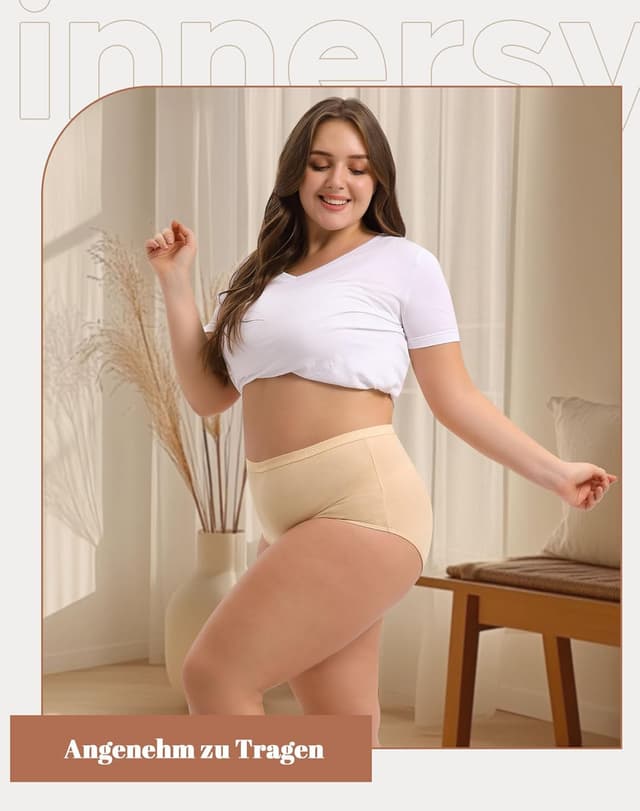 Detalle 2 de INNERSY Unterhosen Damen 5er Pack 🩲