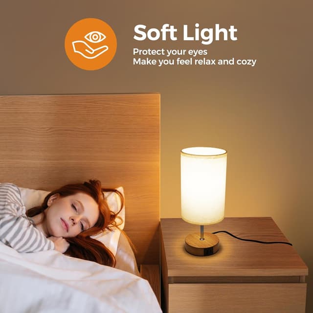 Thumbnail 5 de Suright Touch Control Bedside Lamp with USB Ports