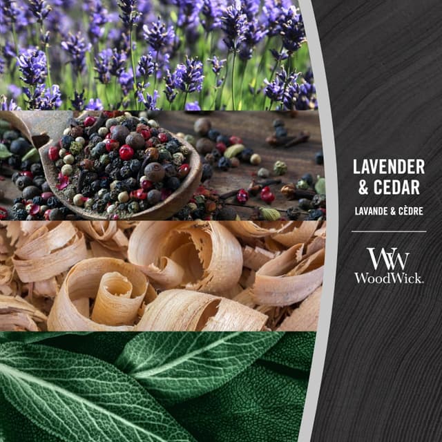 Thumbnail 1 de WoodWick Bougie Lavande et Cèdre moyenne