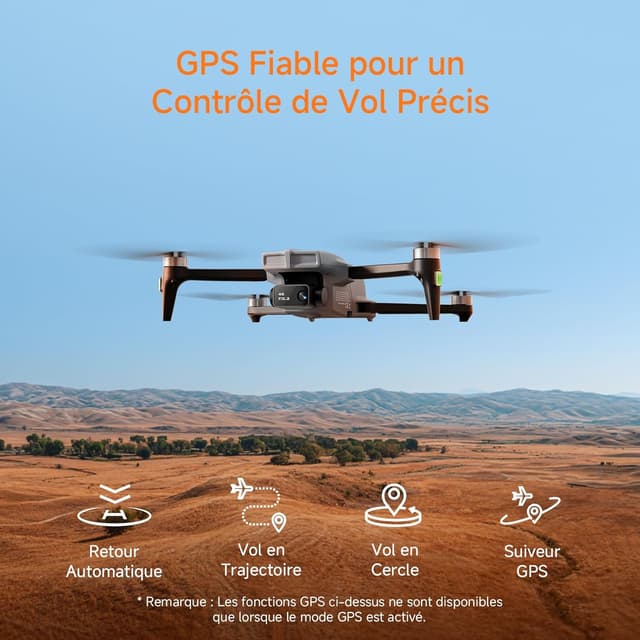 Detalle 2 de Ameta S20 Drone avec caméra 4K, GPS, retour automatique et modes intelligents (FPV WiFi) — idéal pour débuter