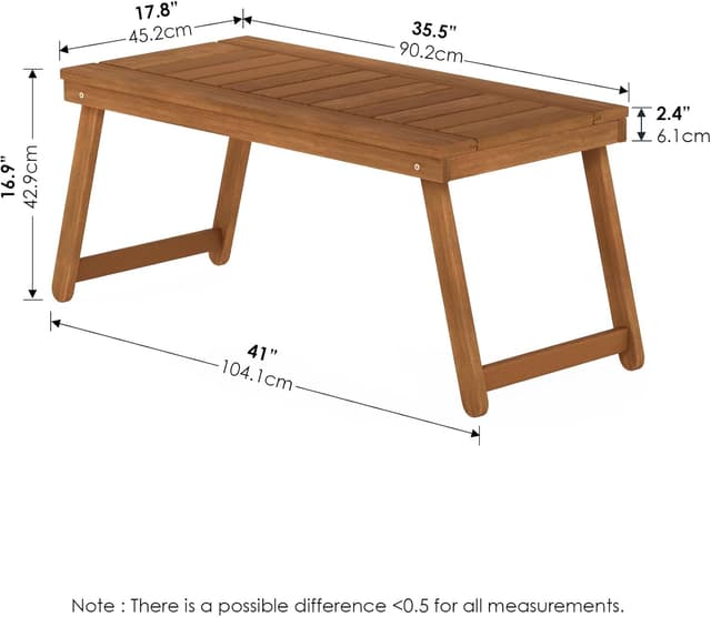 Thumbnail 2 de Furinno Tioman Tavoli da Patio Naturale