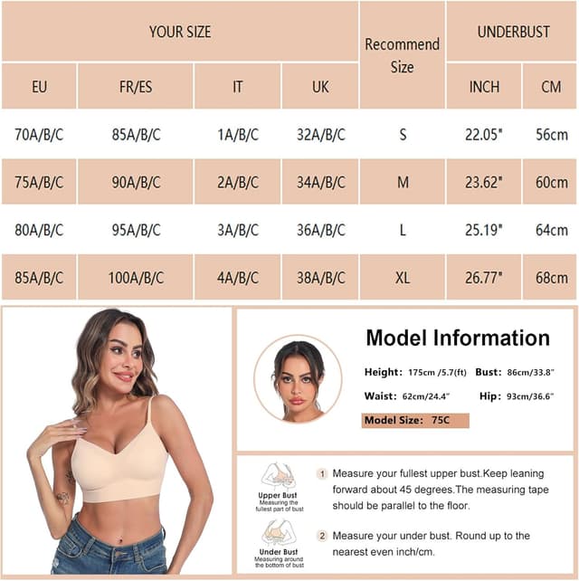 Thumbnail 6 de Crewhpo Sujetador básico para mujer sin aros