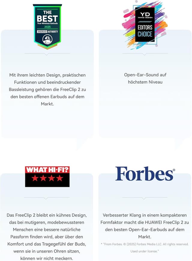 Detalle de HUAWEI FreeClip 2 Kopfhörer 38 Stunden