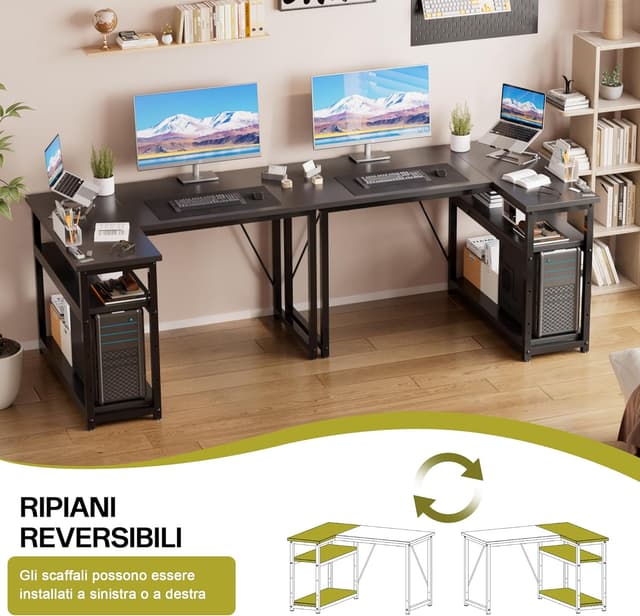 Detalle 2 de JUMMICO Scrivania angolare 100 x 80 cm