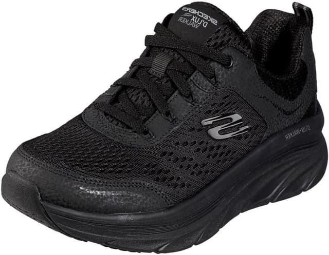 Detalle de Skechers Women’s D’LUX Walker Infinite Motion Trainers (Black) – Engineered Mesh & Memory Foam, UK 4