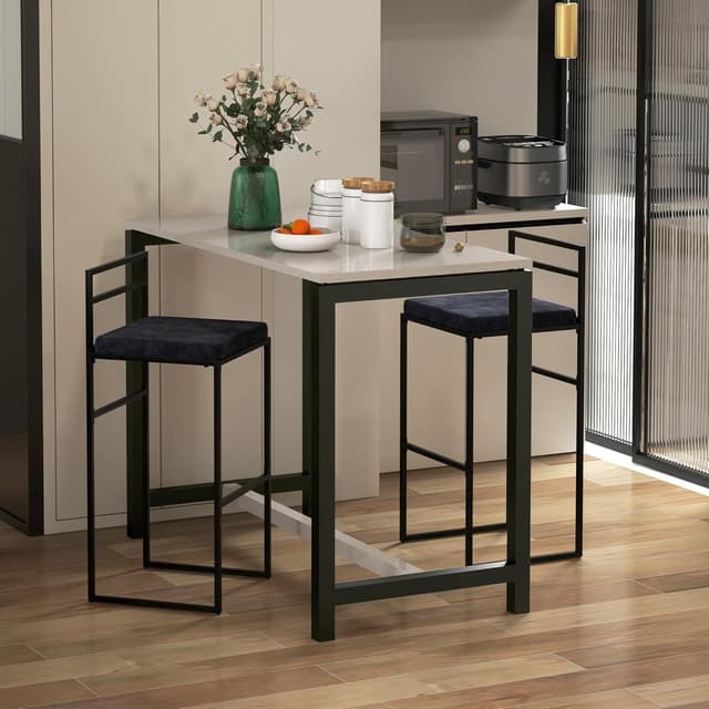 Detalle 2 de HOMCOM chaises de bar 74 cm, lot de 2