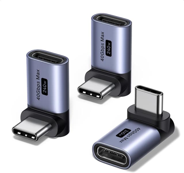 Detalle de UGREEN 90 Degree USB C Adapter 3 Pack