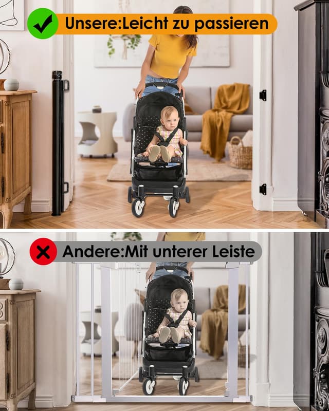 Detalle de Treppenschutzgitter 2er Set ausziehbar bis 140 cm