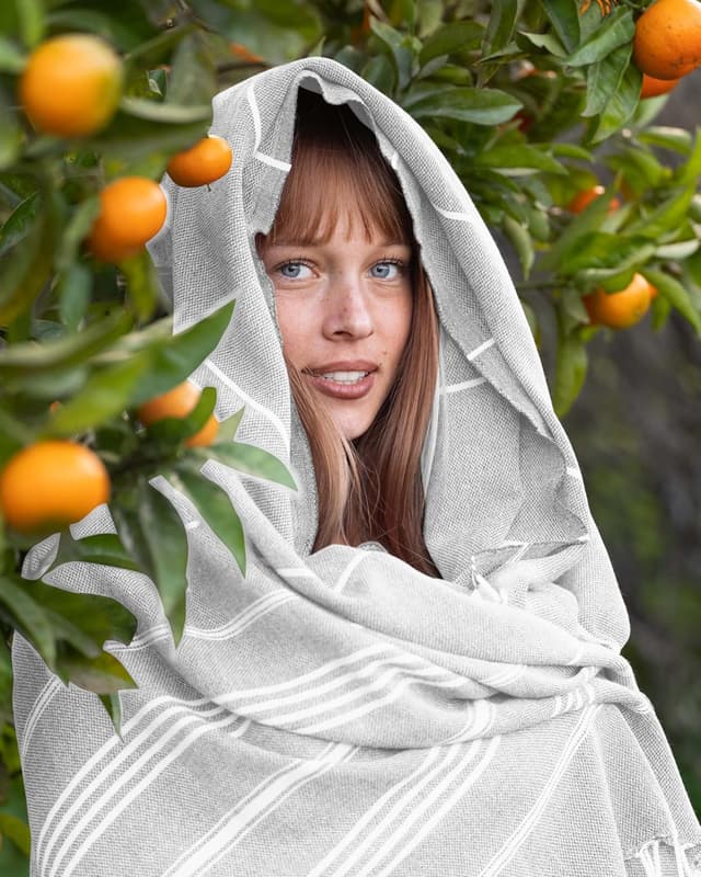 Detalle de Fit-Flip telo hammam cotone 100x200 cm XXL