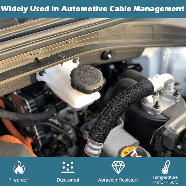 Detalle de Hocerlu flexibler Kabelkanal 16 mm, 6 m – selbstschließend, zuschneidbar für TV, PC & Heimkino (schwarz)