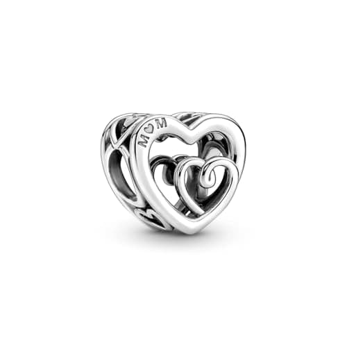 Detalle de PANDORA Dije Corazones entrelazados plata