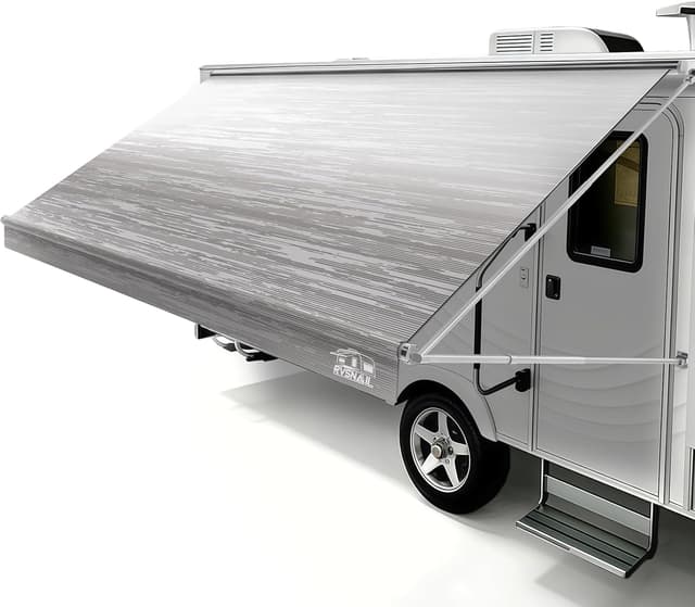 Detalle de RVSNAIL RV Awning Fabric Replacement (20'2"), 19.5oz Heavy-Duty Vinyl Canopy Fabric