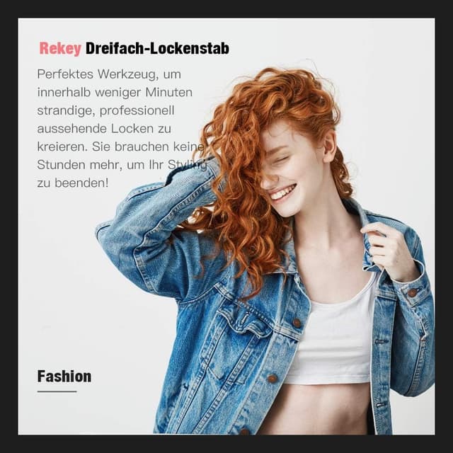 Detalle 1 de 22 mm Dreifach-Barrel Lockenstab für Wellen