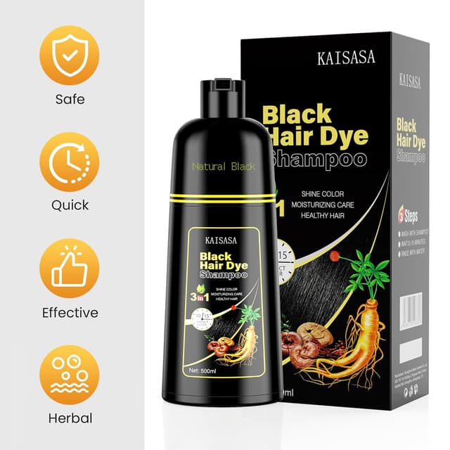 Thumbnail 6 de KAISASA Schwarzes Haarfärbe-Shampoo 3-in-1