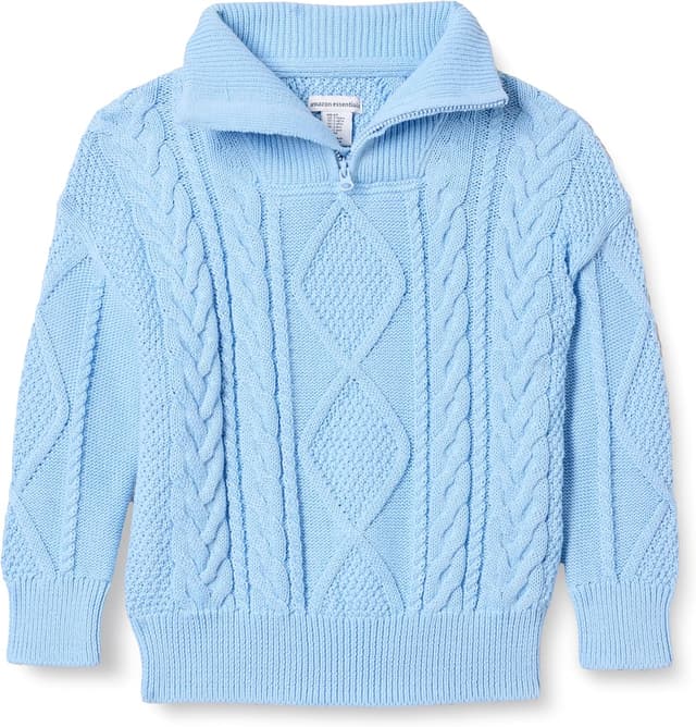 Detalle 2 de Amazon Essentials Boys & Toddlers Quarter-Zip Cable-Knit Jumper (Relaxed Fit)