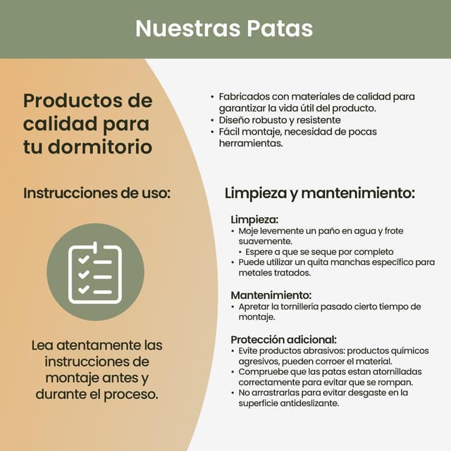 Thumbnail 6 de Homey - Patas cuadradas con abrazadera para somier 30x30mm