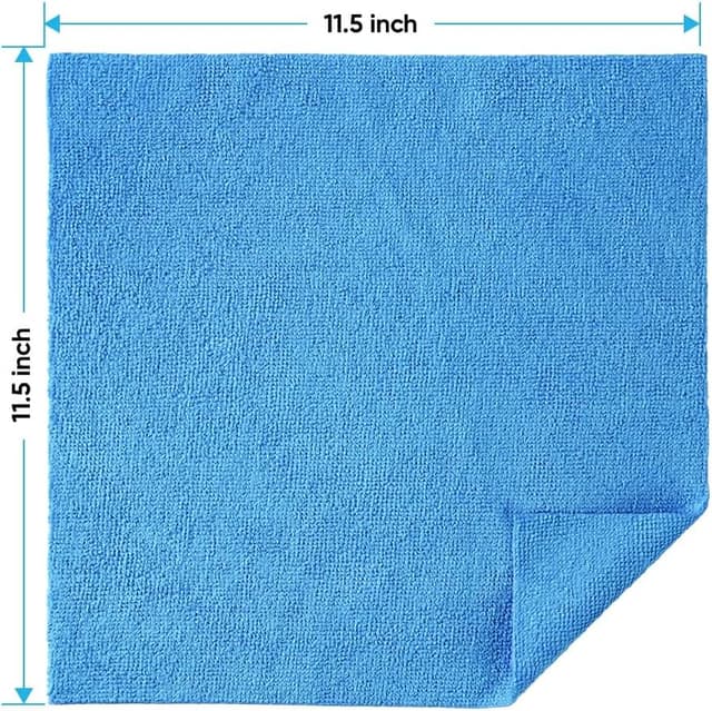 Thumbnail 6 de HOMEXCEL Blue Microfiber Cleaning Cloths 100 Pack (11.5 x 11.5 in) — Lint-Free Reusable Rags