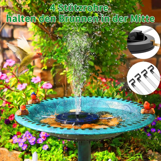 Detalle 2 de AISITIN Solar Springbrunnen mit 6 Stilen