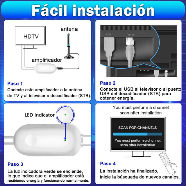 Thumbnail 6 de Amplificador de Señal USB para Antena TV 1 m