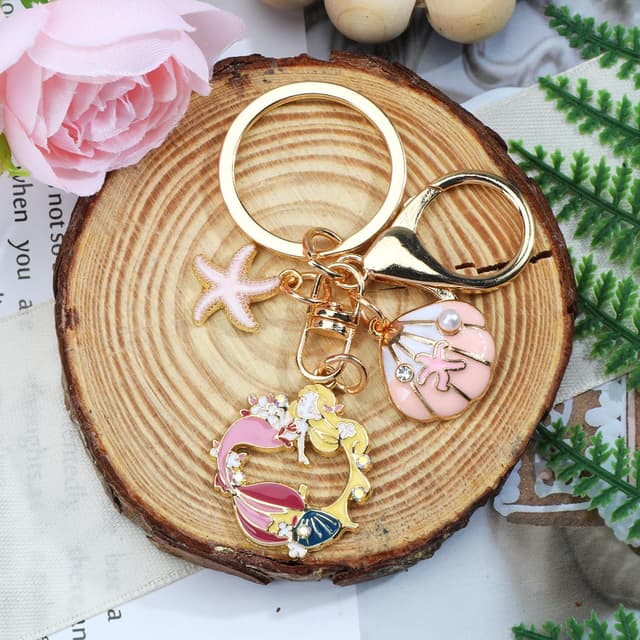 Detalle 2 de Gallkeat Muschel & Seestern Schlüsselanhänger als Bag Charm (Meerjungfrau-Look) für Damen