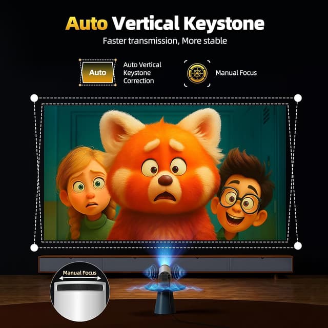 Detalle 2 de HOTPEAK PR08 Mini Projector 12000 Lumen 📽