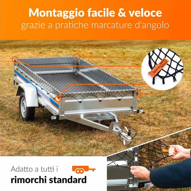 Thumbnail 2 de Upgrade4cars Rete per Rimorchio 1-2 x 2-3 m