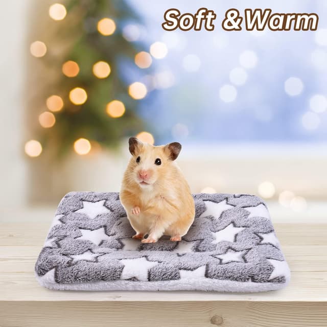 Thumbnail 6 de MICOOYO Kleintier-Bettmatte aus Flausch-Fleece (2er-Pack) für Kaninchen, Meerschweinchen & Co. – mit XS/S-Größen