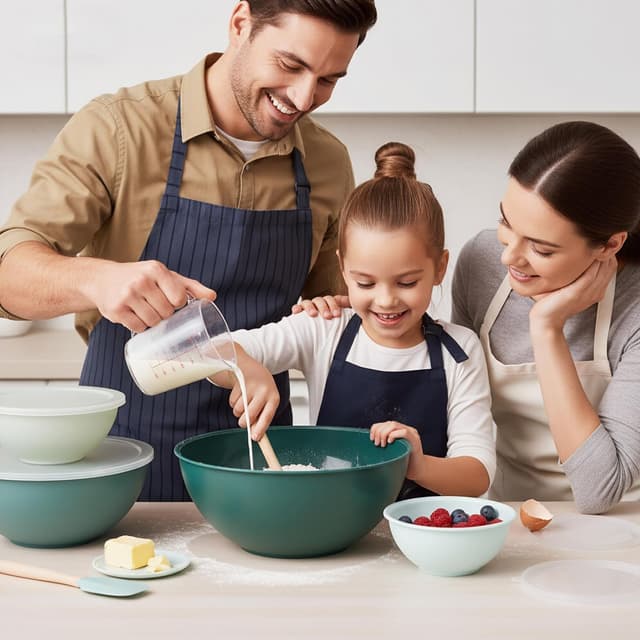 Detalle 2 de BoxedHome 12-teiliger Salatschüssel-Set mit Deckeln (BPA-frei), stapelbar – für Küche, Camping & mehr